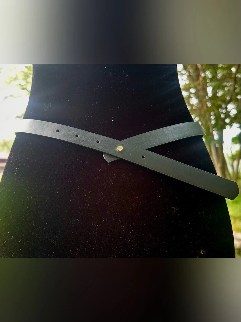 Zara Black Belt with Gold Link Buckle